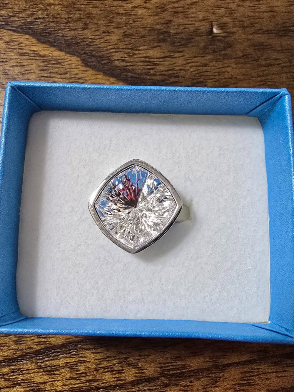 Touchstone Crystals by Swarovski MYSTIC Ring Crystal size 9 Rhodium Plated - Picture 2 of 6